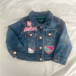 Customized baby jean jacket - size 12 mo